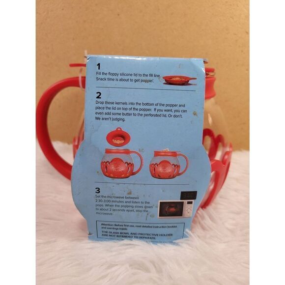 Tasty Red Microwave Popcorn Popper- NEW - Picture 4 of 5